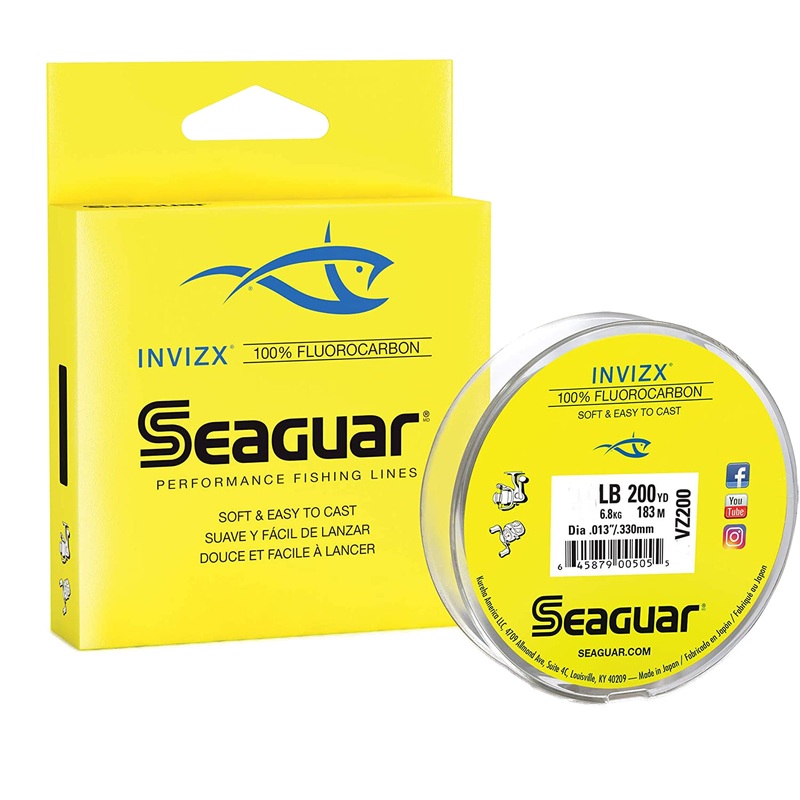 Seaguar Invizx 100% Low Memory Fluorocarbon Spools