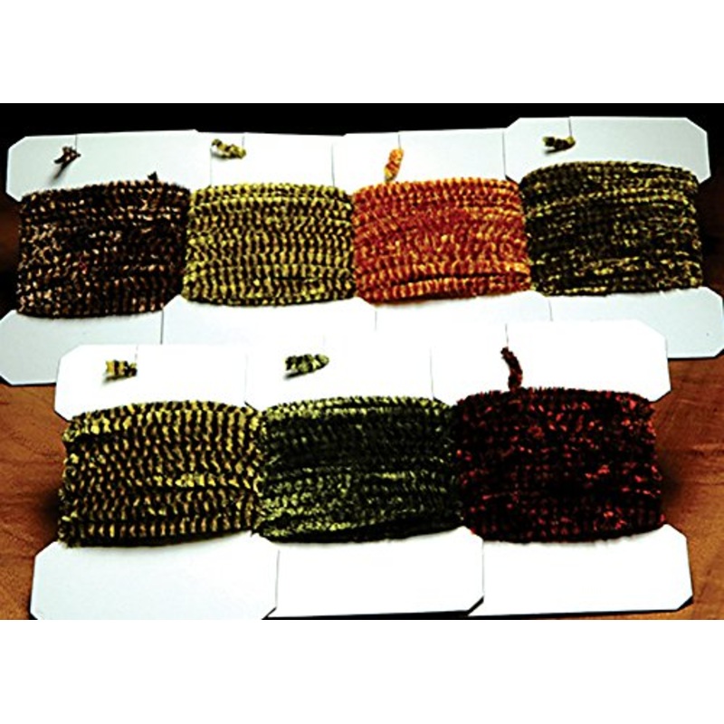 Hareline Variegated Chenille Chartreusse/Black