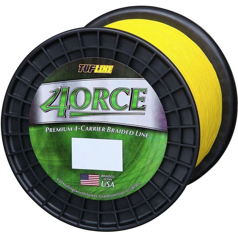 TUF-LINE 4ORCE Braid - Yellow - 2,500 Yd. (40 Lb. - 65 Lb.) 65 Lb.