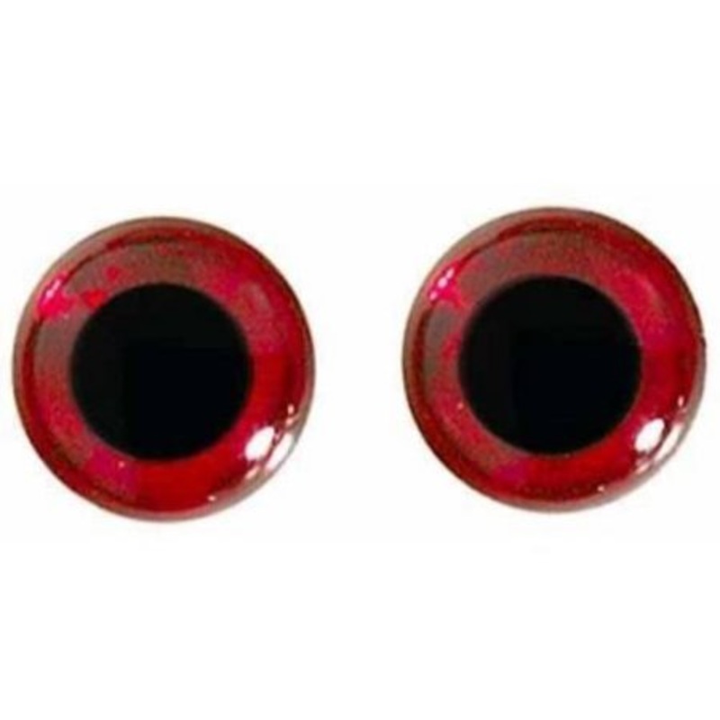 WTP 3D Molded Eyes - 1/4' - Red
