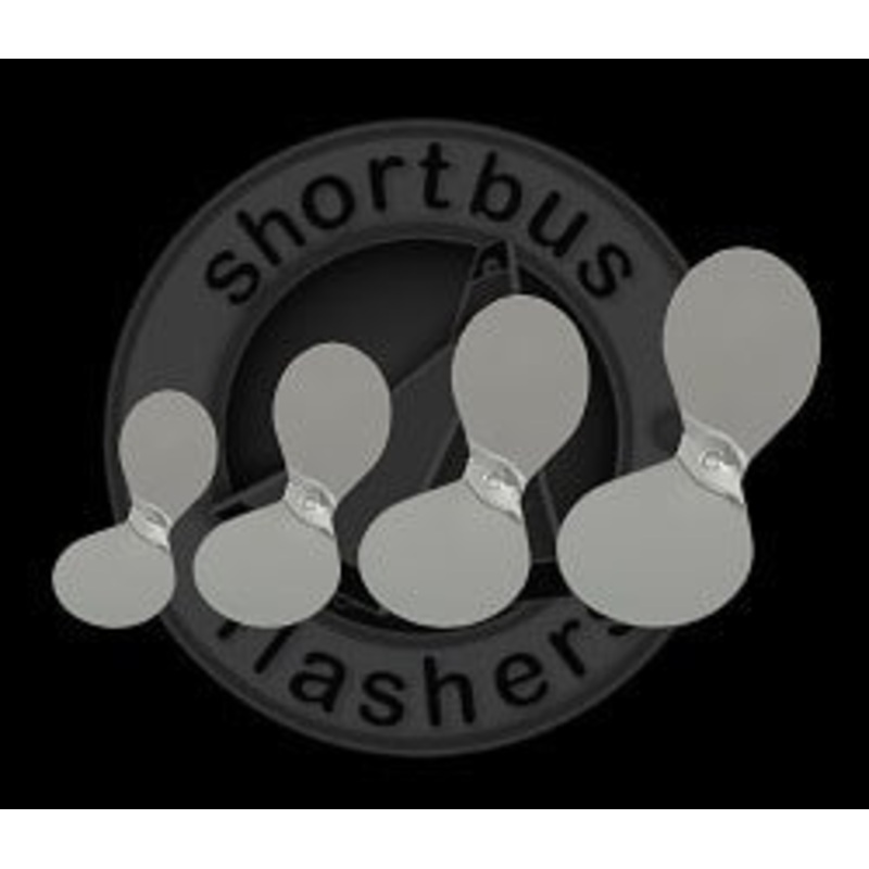 Shortbus Flashers Large Bling Wing - Chrome