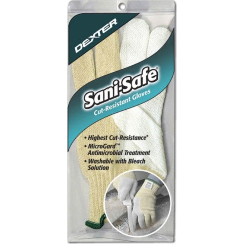 Dexter Russell SSG1-M SANI-SAFE Medium Cut Resistant Glove - Blended Material, Yellow/White