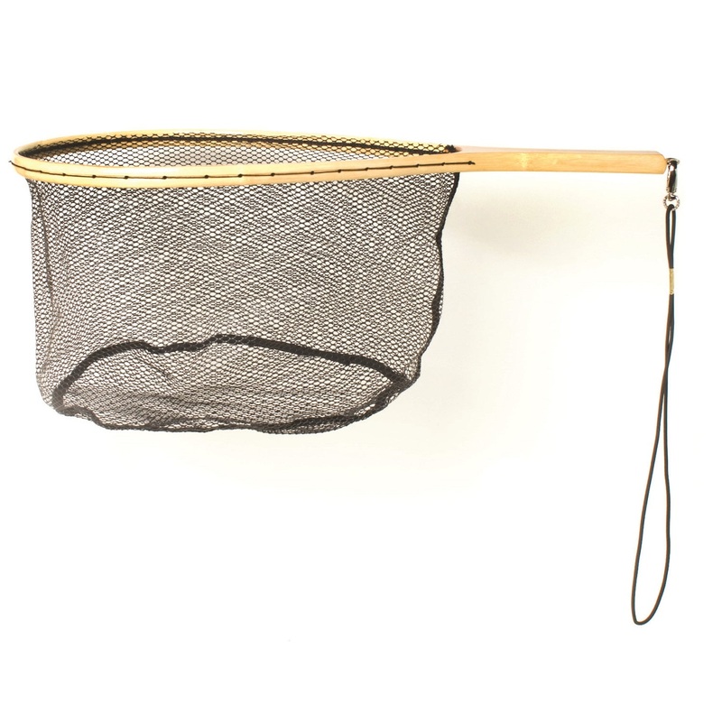 Eagle Claw Wood Trout Net W/Rubberized Netting