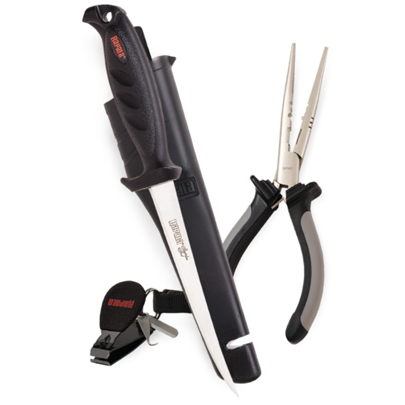 Rapala Combo Pack 6 1/2 Pliers / Falcon Fillet Knife / Clipper/ Sheath