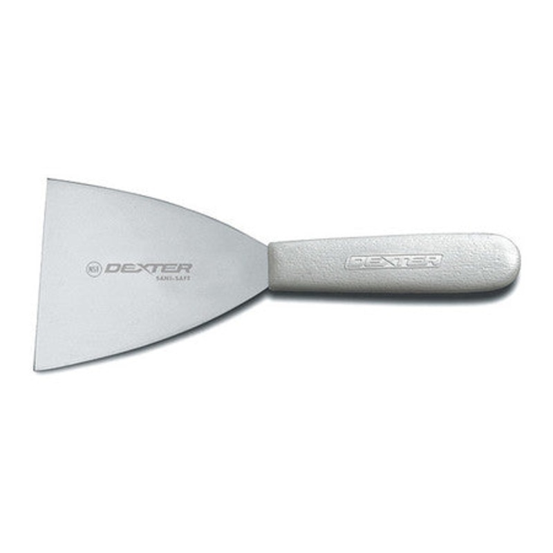 XXB Dexter Russell 19833 - Griddle Scraper, High Carbon Steel, White Handle, 4"L
