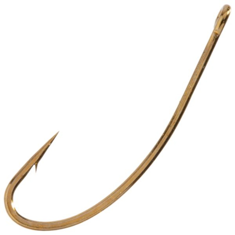 XXB Mustad C53SNP Nymph/Dry Hook  Long  Curved  3X-Long  Forged  Straight - Bronze - 25 per Pack