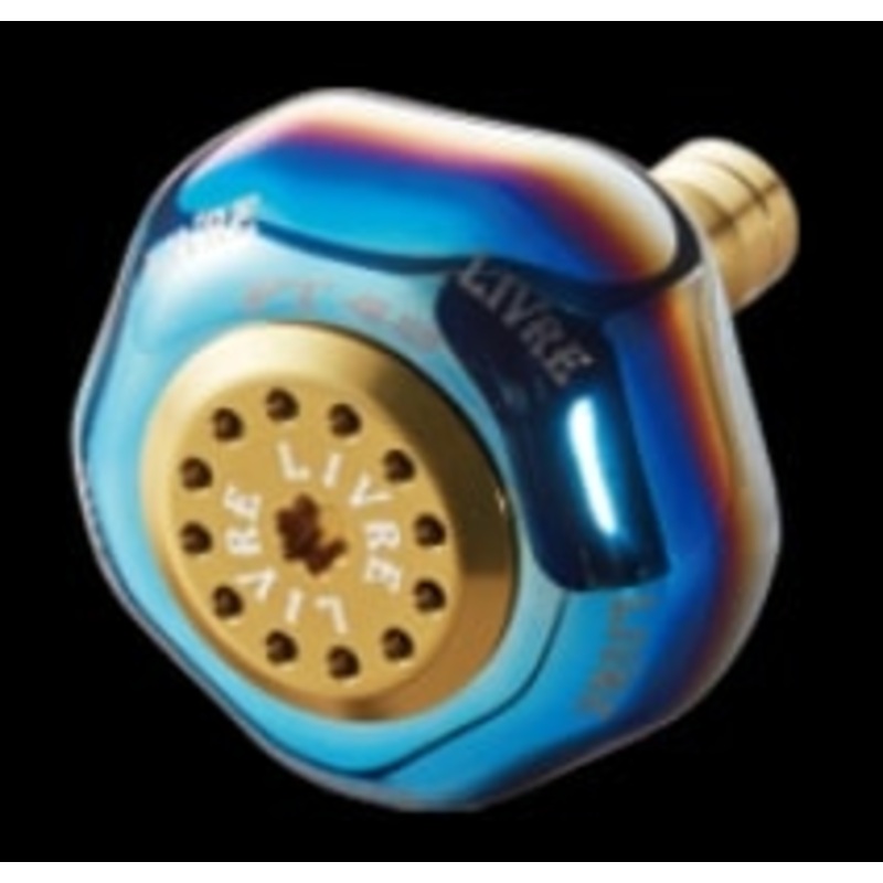 Livre Single Knob 1 pcs PT48 for Daiwa L (Fire + Gold C)