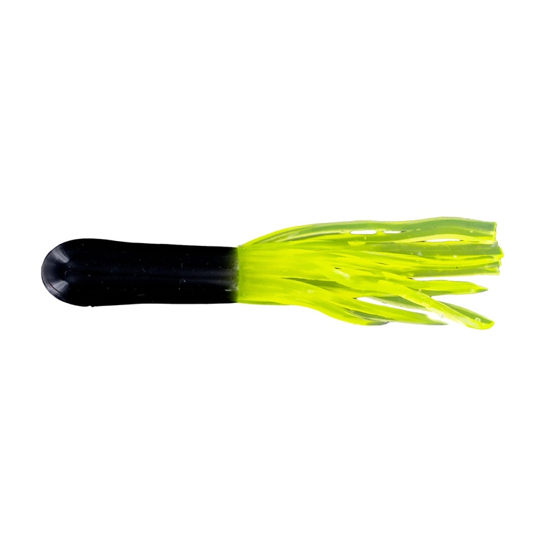Big Bite Crappie Tubes 1.5in 100ct Black/Chartreuse