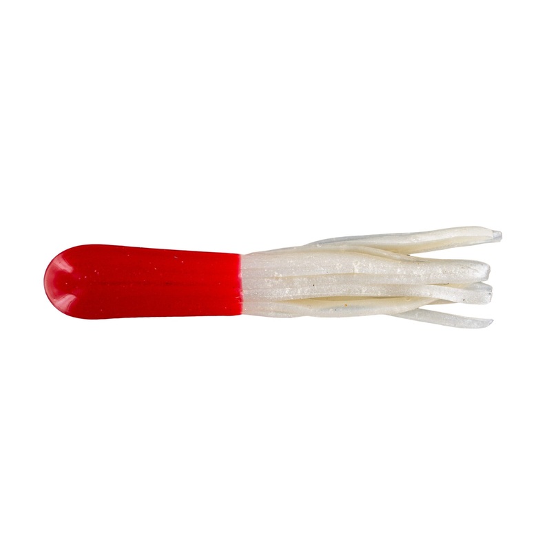 Big Bite Crappie Tubes 1.5in 100ct Red/Pearl