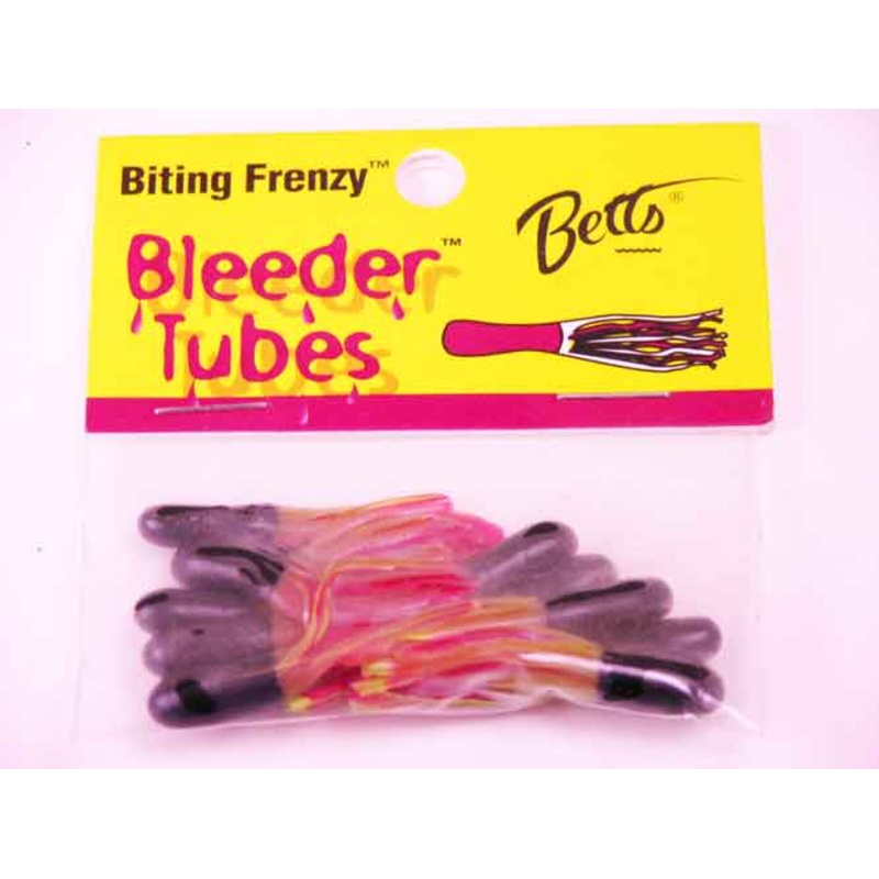 Betts Bleeder Tubes 1.5" 10ct Black/Chartreuse/Red