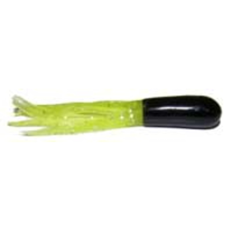 Big Bite Crappie Tubes 1.5" 10ct Black/Chartreuse