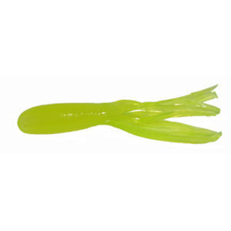 Big Bite Crappie Tubes 1.5" 10ct Glow/Chartreuse