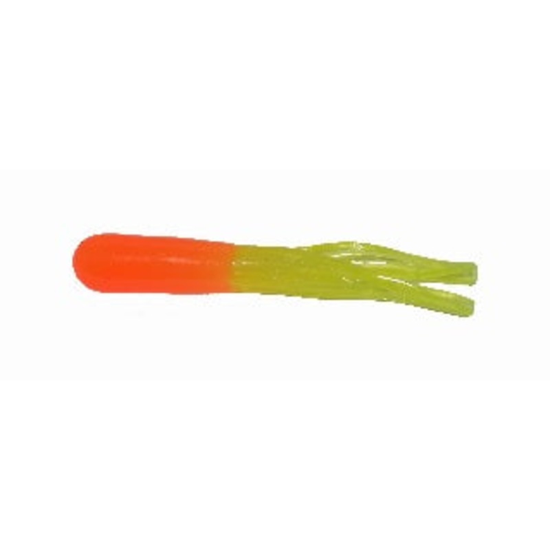 Big Bite Crappie Tubes 1.5" 10ct Orange/Chartreuse