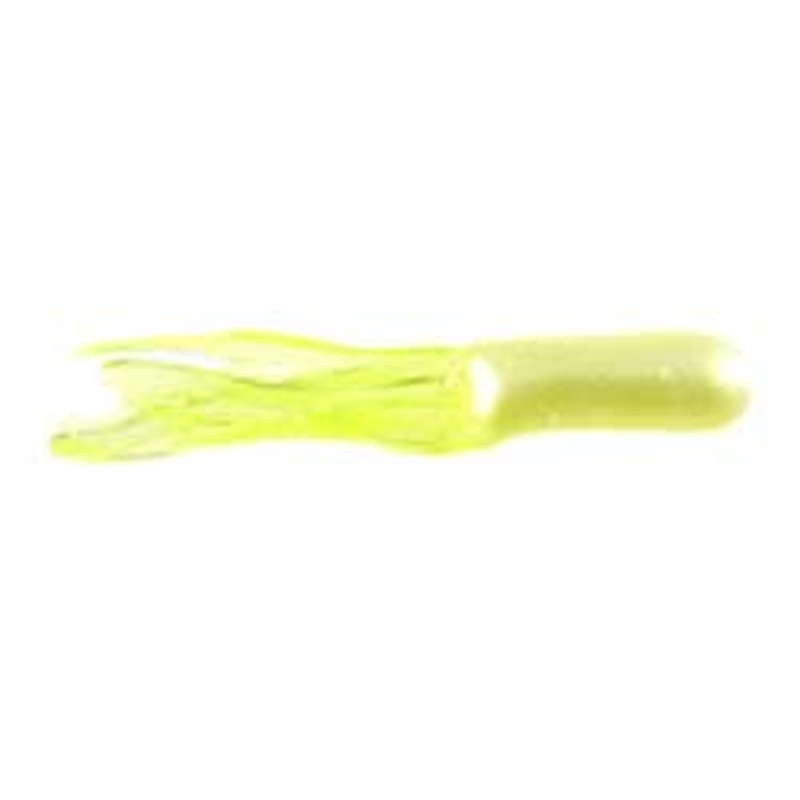 Big Bite Crappie Tubes 1.5" 10ct Pearl/Chartreuse
