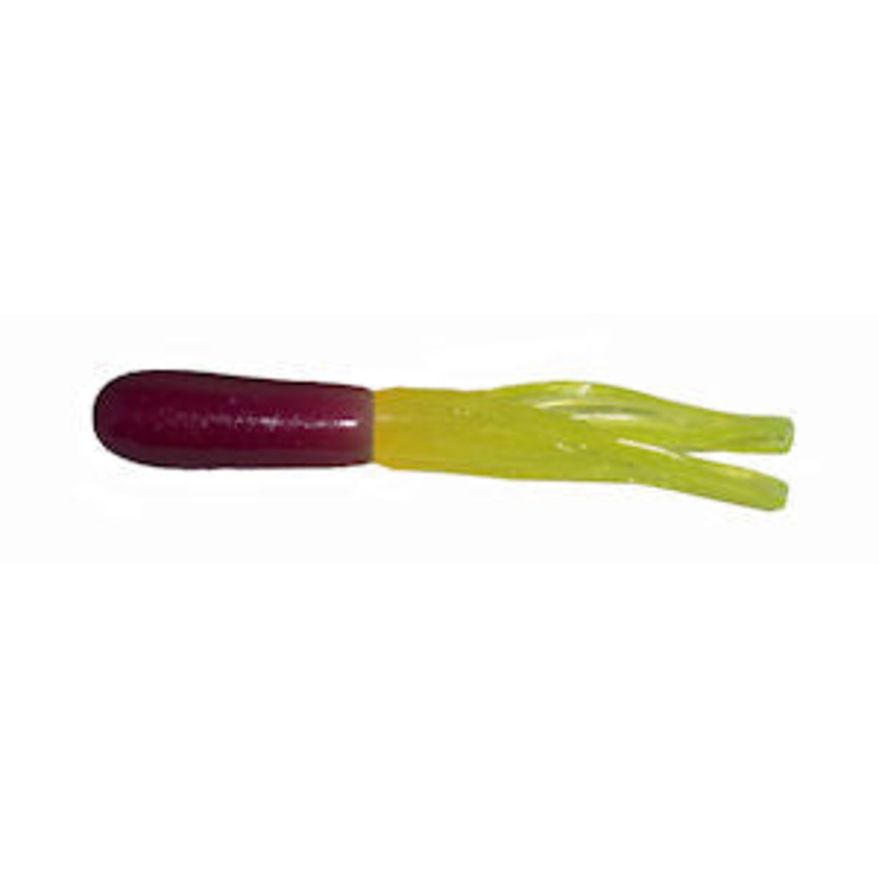 Big Bite Crappie Tubes 1.5" 10ct Purple/Chartreuse