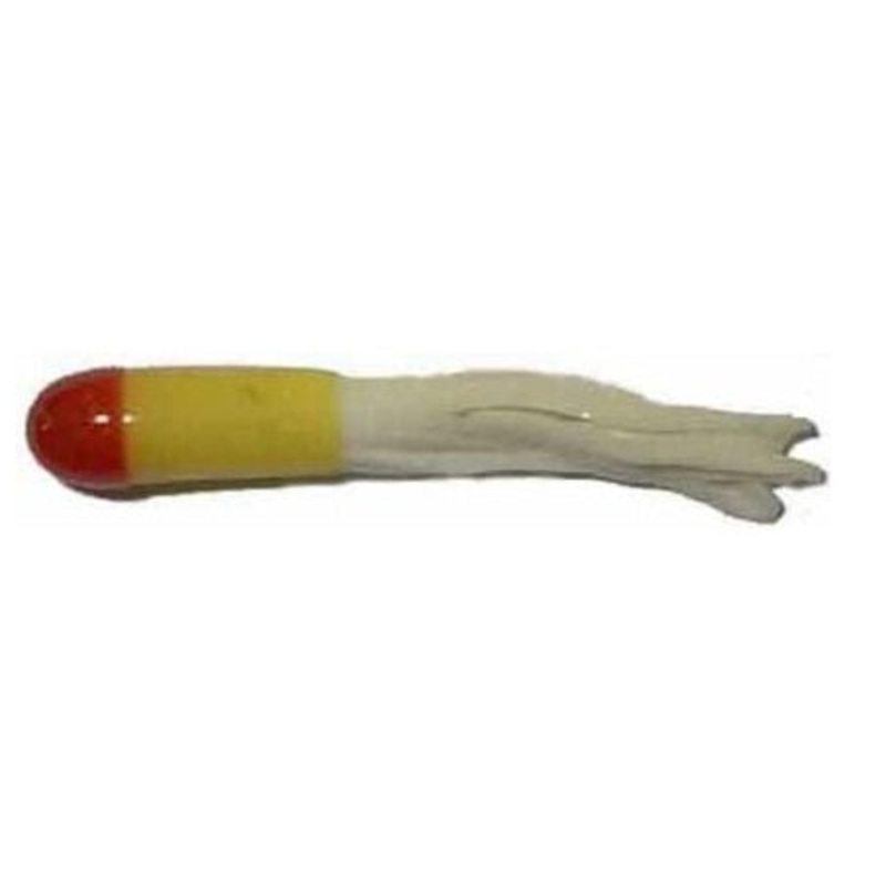 Big Bite Crappie Tubes 1.5" 10ct Red/Yellow/White