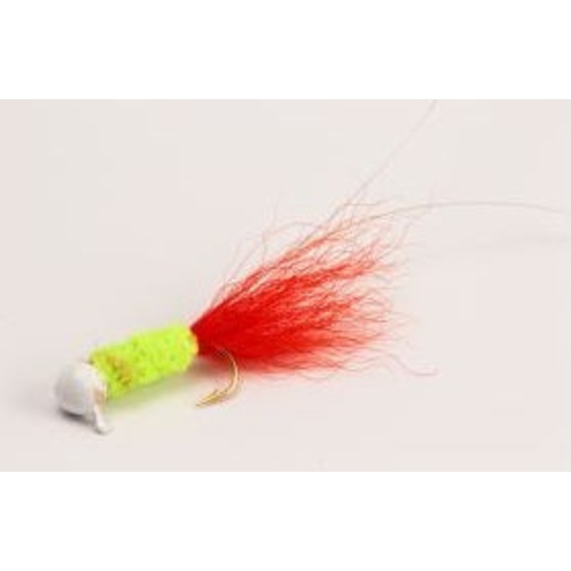 Slater Original Jig 1/16 White/Chartreuse/Orange #4 Hook 3pk