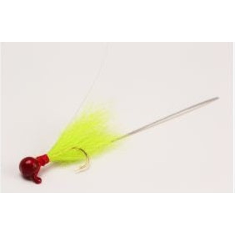 Slater Thread Neck Jig 1/32 Red/Red/Chartreuse #6 Hook 3pk