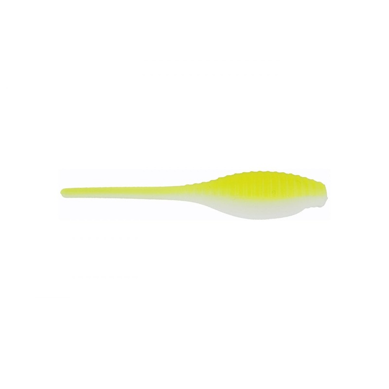Bass A Pro Tiny Shad 2" 15ct Chartreuse White