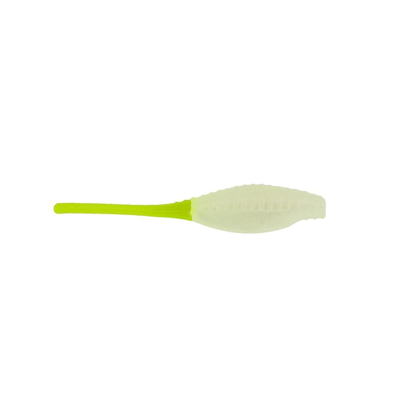 Bass A Pro Tiny Shad 2" 15ct Pearl Chart Tail