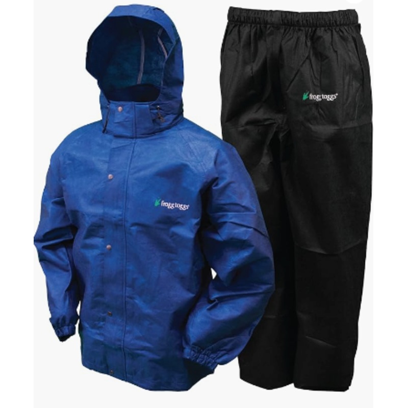 Frogg Toggs Men's Classic All-Sport Rain Suit Royal Blue/Black Large