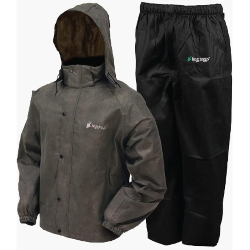Frogg Toggs Men's Classic All-Sport Rain Suit Stone/Black 2X-Large