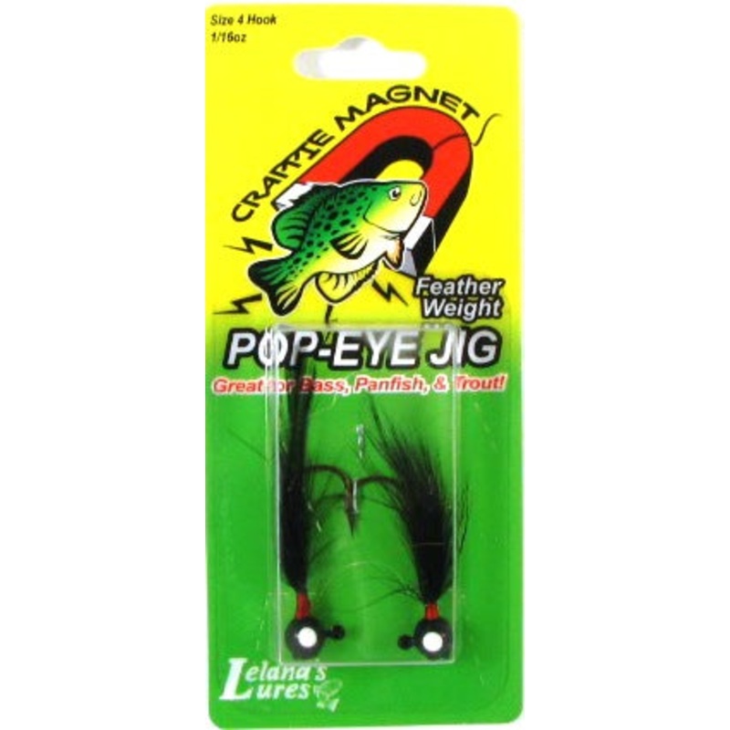 Leland Pop Eye Jig 1/32 2ct Black/Black