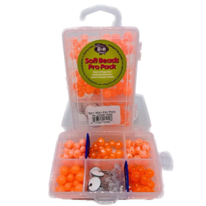 BnR Tackle Soft Beads Pro Packs, AK, Chum/Pink