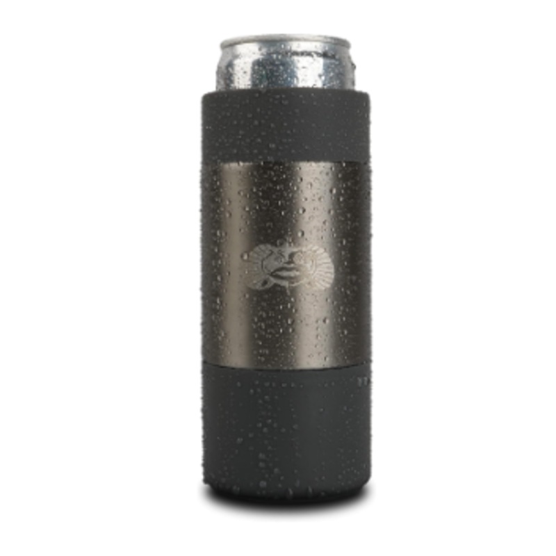 Toadfish Non-Tipping SLIM CAN Cooler for 12oz Cans, 2-Pack, Graphite
