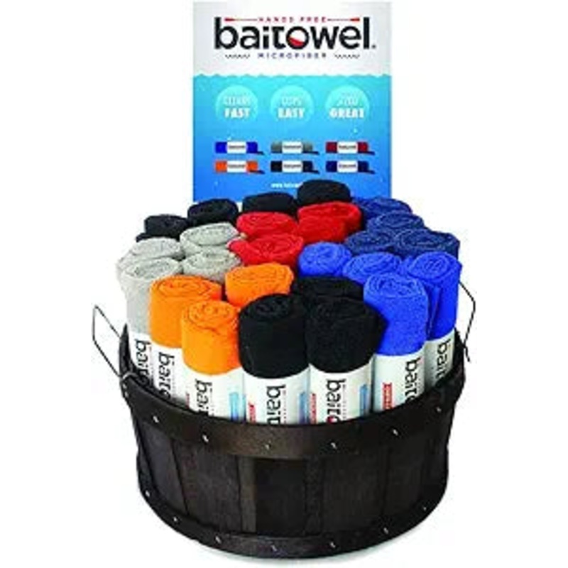 Baitowel BT-48 PC BASKET BT-48 48 Pc Fishing Towel Assortment w/Basket