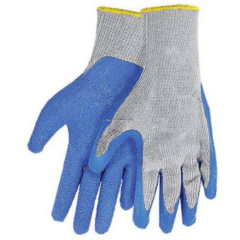Calcutta Men's Knit Gripper Gloves Rubber Coated Palm Gray/Blue