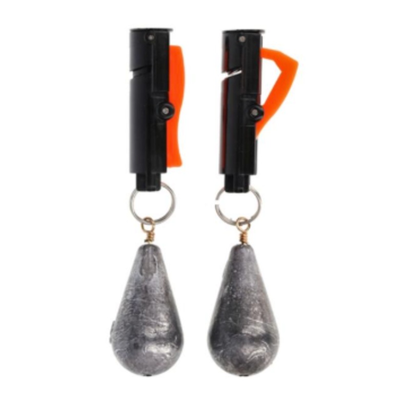 Eagle Claw Snap Weight Quick Release Line Clip 2pk WITH