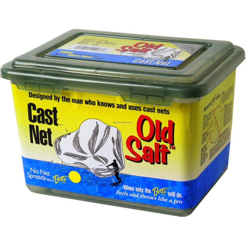 Betts Old Salt Mono Cast Net 8' 3/8" Mesh 1Lb Lead per Ft, Boxed
