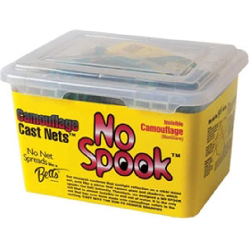 Betts Old Salt No Spook Mono Cast Net Camo, 8' 3/8", Mesh 1Lb Lead