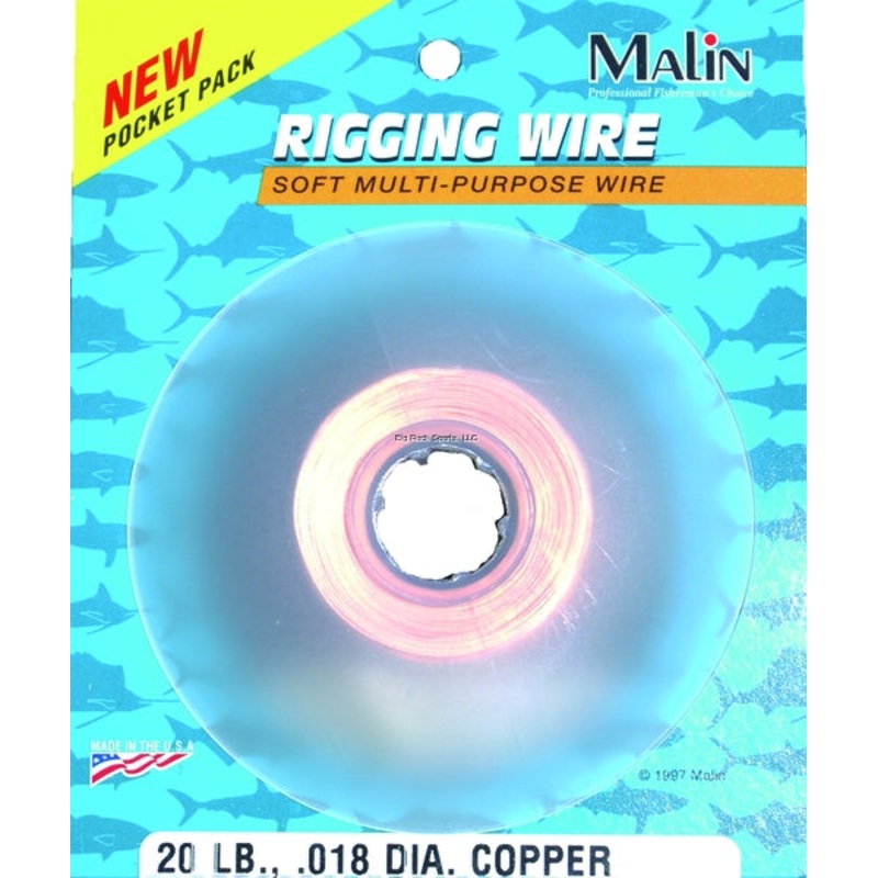 Malin Premium Soft Copper Rigging Wire, .018 Dia., 20#, 200 ft Dispenser