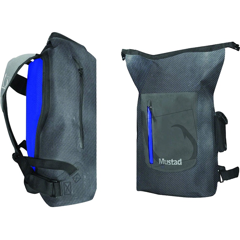 Mustad Dry Backpack 30 Liter Side Access, Dark Grey/Blue 500D Tarpaulin PVC