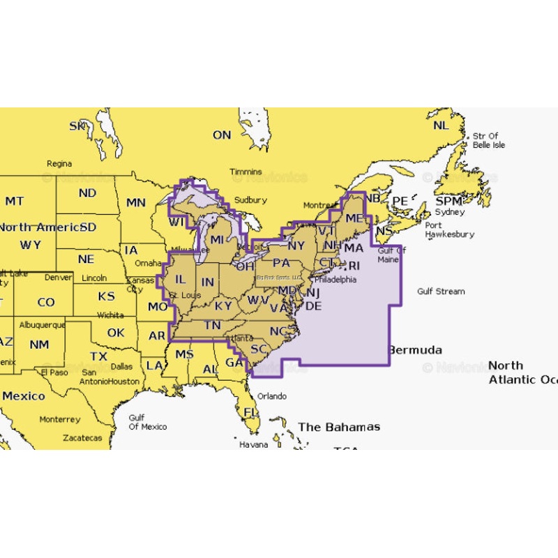 Navionics - U.S. East Map Card
