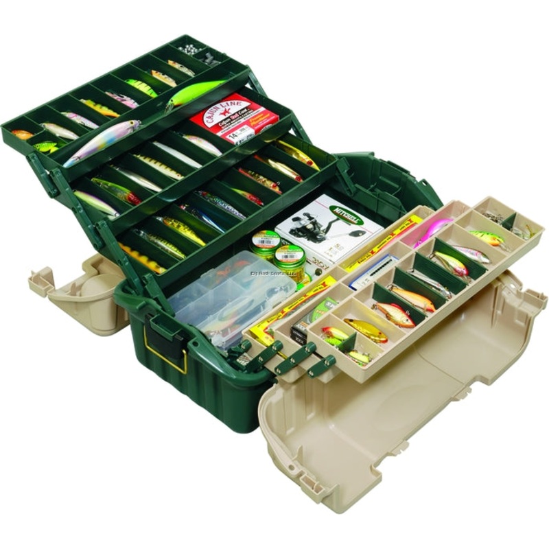 Plano Mag Hip Roof Box 6 Tray, Green/Sandstone