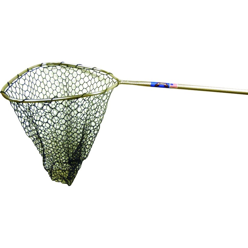 Ranger Standard Landing Net, 24", Deep LtWt Rubber Net 19"x19" Hoop w/36" Handle