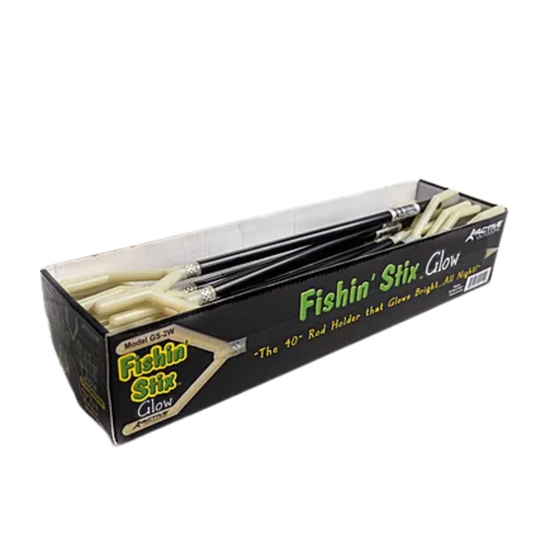 Fishin Stix 40" Extendable Rod Holder Trident Head Glow