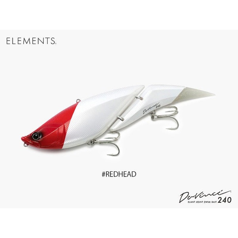 Elements Seabass Lure Davinci 240SW #Red Head